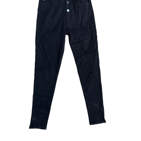 Kancan Overalls Jean Womens Denim Stretch Bibs Boho 90s Black Small NWT - Picture 7 of 16